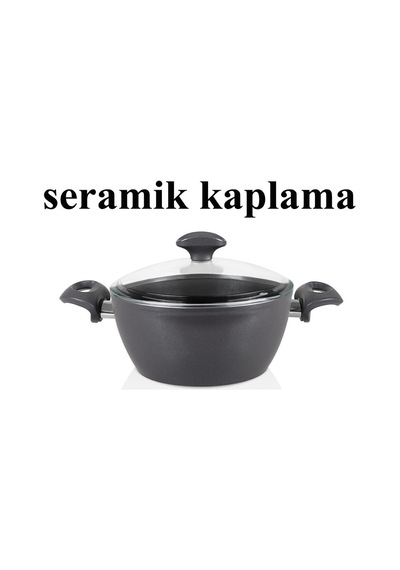 Falez Seramik Derin Tencere 24 Cm Füme