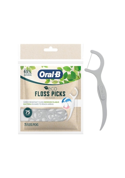 Oral-b Eco Sustainable Dental Floss Picks Mint 75 Picks