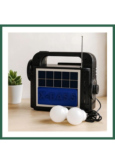 Bezos Solar 3'ü 1 Arada El Feneri Radyo Mp3 Bluetooth Powerbank Bzs01 Standart