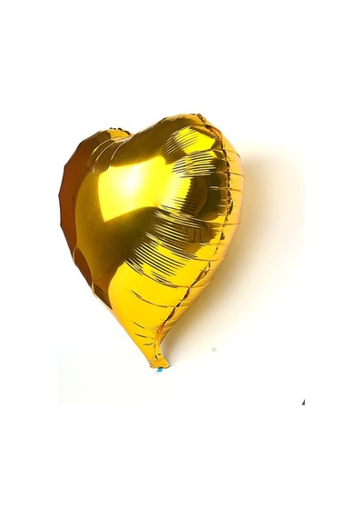 5 Li Gold Kalp Folyo Balon 15 Inç - 38 Cm