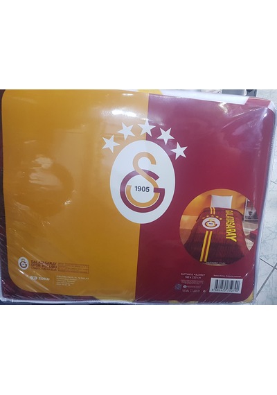Taç Lisanslı Galatsaray 5 Yıldız Tek Kişilik Battaniye Çok Renkli