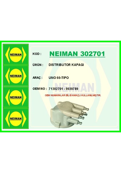 Neıman 302701 Dıstrıbutor Kapağı Uno 60-tıpo 71302701-9939789 -