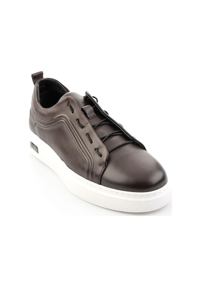 Kahve Hakiki Deri Erkek Sneaker E01700178003 Kahve