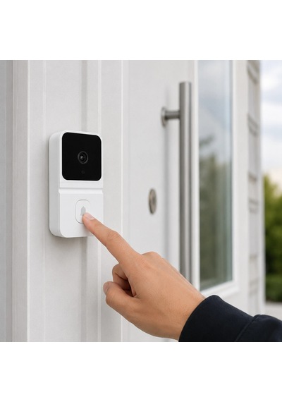 Hd Görüntülü Akıllı Wi-fi Kapı Zili Beyaz Çift Yönlü Sesli Kamera Sistemi