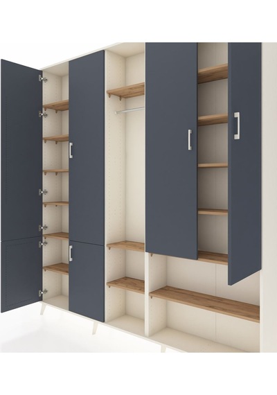Arges Dolap 15 Raflı 5 Kapaklı Tek Askılı 220x30x243 Aytaşı-antrasit/çam Antrasıt/atlas Çam Arges Dolap 15 Raflı 5 Kapaklı Tek Askılı 220x30x243 Aytaşı-antrasit/çam Antrasıt/atlas Çam