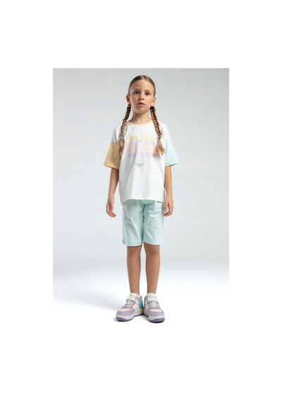 Rolypoly Kız Çocuk Krem Bermuda Takım 5274-47994 Krem