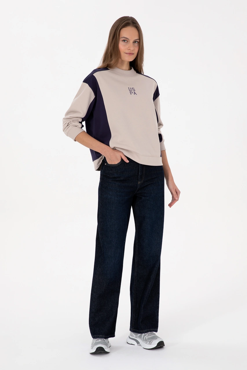 U.S. Polo Assn. Kadın Mürdüm Bisiklet Yaka Sweatshirt 50314951-VR074