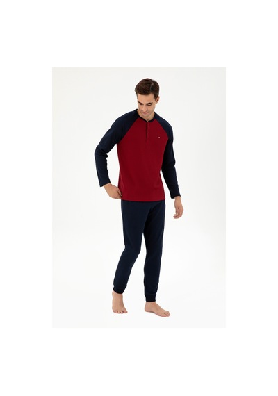 U.s. Polo Assn. Erkek Bordo Pijama Takım 50301726-vr014 Bordo