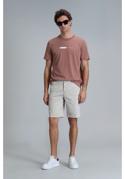 Lufian Kane Modern Grafik T- Shirt Tarçın Tarçın 111020206100460 TARÇIN
