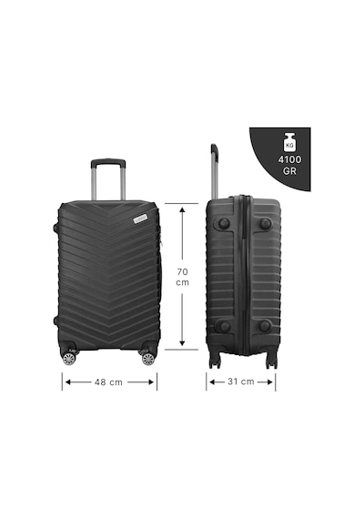 Wexta Wx-210 Siyah Büyük Boy Valiz Diğer