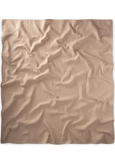 Cigit Nakışlı Müslin Battaniye 90x100 Cm Vizon Vizon