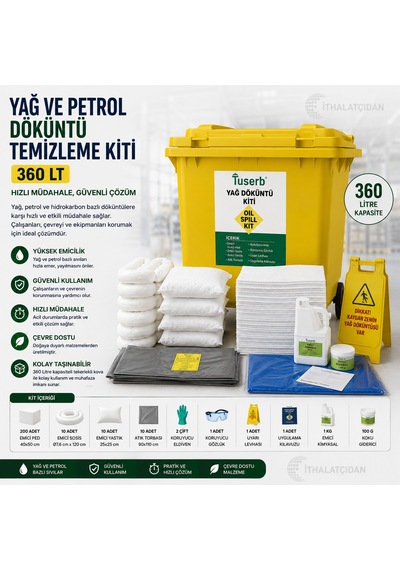Yağ Ve Petrol Döküntü Temizleme Kiti 360 Lt Bant Marketim