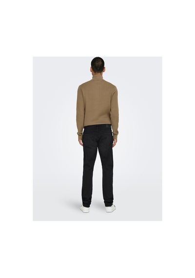 Only & Sons Slim Fit Jeans Onsweft Orta Bel Slim Fit Jeans Siyah