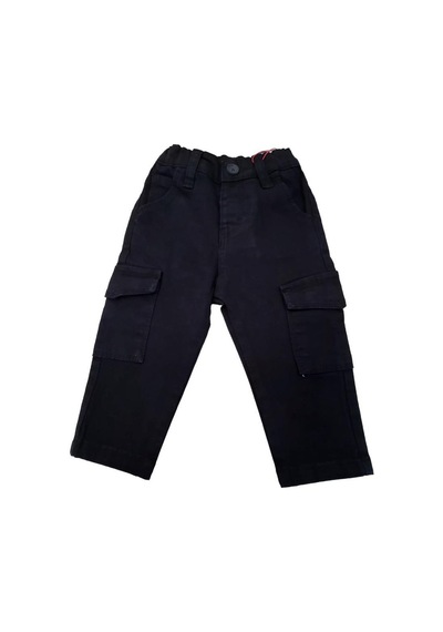 Çikoby Erkek Bebek Cep Detaylı Kargo Pantolon-13592 Siyah