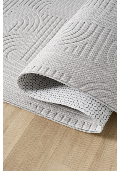 Raschel Carpet Premium Bohem Yıkanabilir Leke Tutmaz Modern Sisal Açık Gri Özel Seri Kaymaz Taban Halı Yolluk Açık Gri