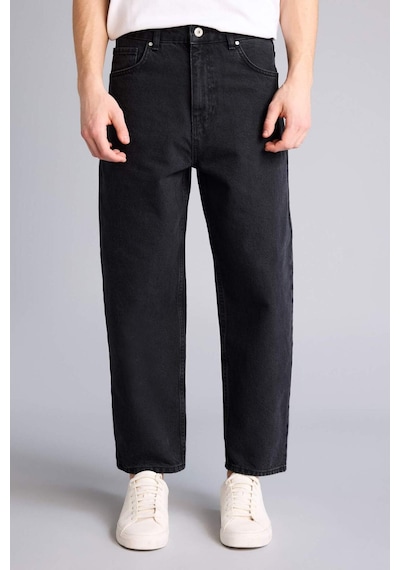 Defacto Tapered Wıde Leg Fıt Pantolon Siyah