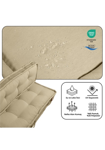 Xpermate Bisküvi Minder Petek Önü Fransız 60x120x14 Bej