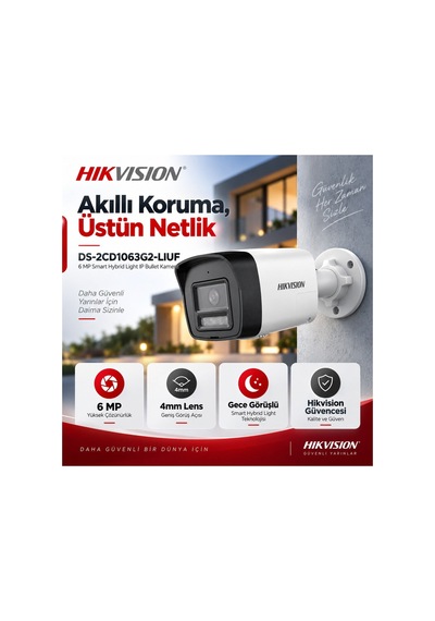 Ds-2cd1063g2-lıuf 6 Mp 4mm Smart Hybrid Light Gece Görüşlü Ip Bullet Kamera