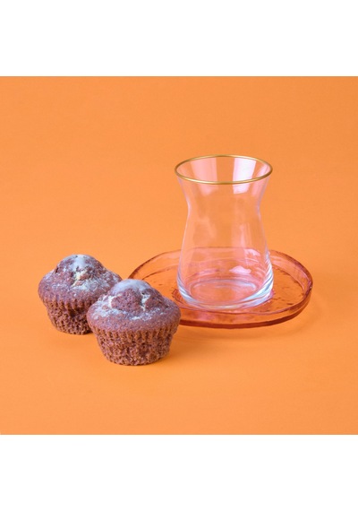 Kitchen Kronos 6'lı Çay Tabağı - Amber - 12 Cm Renkli
