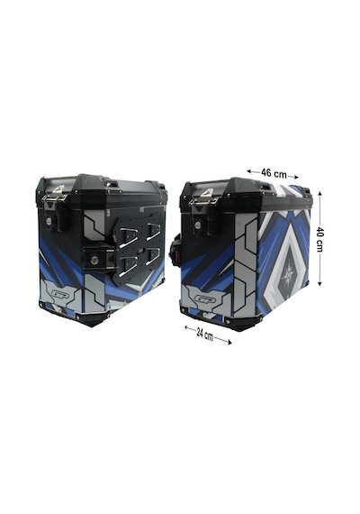 Gp Kompozit Dsn08 Universal 40 Lt X 2 Desenli Alüminyum Motosiklet Yan Çanta Seti Diğer