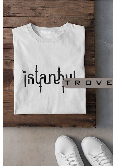 Tarzsokak Unısex Kadın Erkek Yeditepe Istanbul Siyah Beyaz % 100 Pamuk Tasarım T-shirt