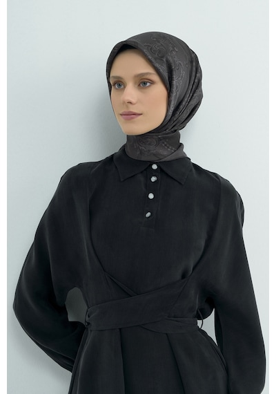 Armine Saf İpek Sura Eşarp-2026 İlkbahar-yaz- 953700d Antrasit-80