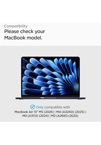 Macbook Air 13" M5/m4/m3/m2 İle Uyumlu Cam Ekran Koruyucu Safe View Privacy Hayalet - Afl06253 T