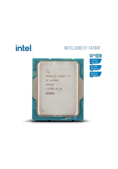 Intel Core İ7 14700f Tray 2.1ghz 20 Çekirdek 33mb L3 Önbellek Soket 1700 Kutusuz İşlemci