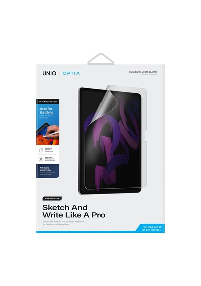 Apple Uyumlu iPad  Air 13'' 2024 M2 Çip Ekran Koruyucu Optix Papper-sketch Serisi Kağıt Hissiyatlı Mat