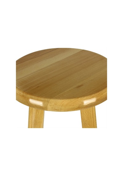 Tabure Yuvarlak Ahşap Naturel Renk 60 Cm Yükseklik