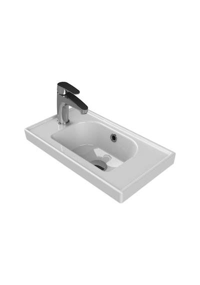 Cerastyle Turkuaz Frame Etajerli Lavabo Soldan Batarya Delikli