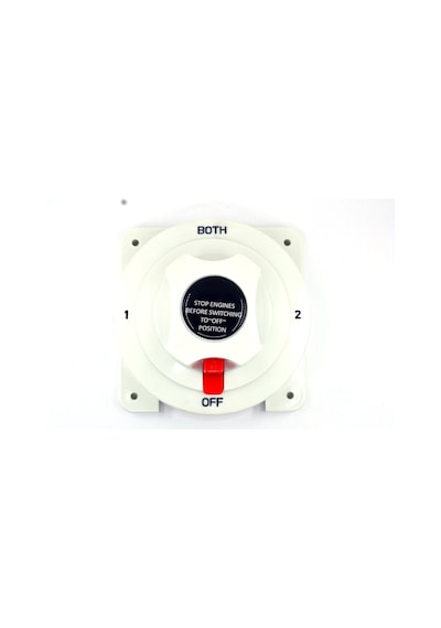 Marine Beyaz Devre Kesici Both Şalter Çift Akü 12V 24V 175A Büyük Beyaz
