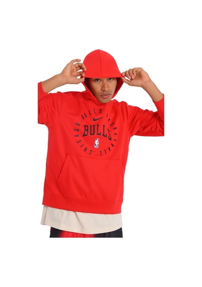 Nike Chicago Bulls Nba Mens Sweatshirt Kapüşonlu Erkek Sweatshirt Kırmızı
