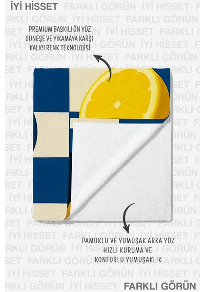 Limon Damalı Mavi Beyaz Plaj Havlusu - Akdeniz Modern Sarı Lacivert Hızlı Kuruyan Mikrofiber Havlu Dumanlı Akasya Limon Damalı Mavi Beyaz Plaj Havlusu - Akdeniz Modern Sarı Lacivert Hızlı Kuruyan Mikrofiber Havlu Dumanlı Akasya