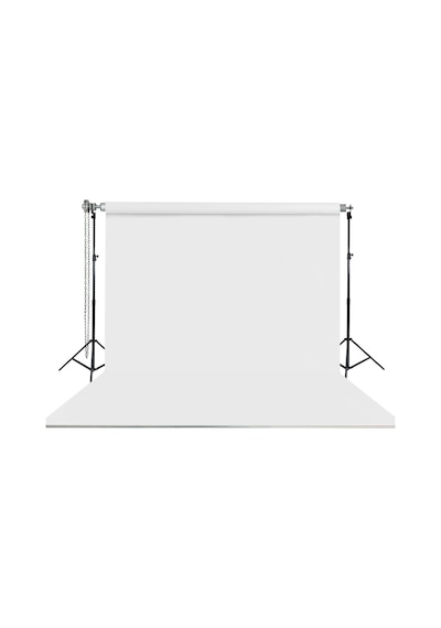 Hs Stüdyo Teknik 270x580cm Beyaz Taşınabilir Kumaş Fon Perdesi