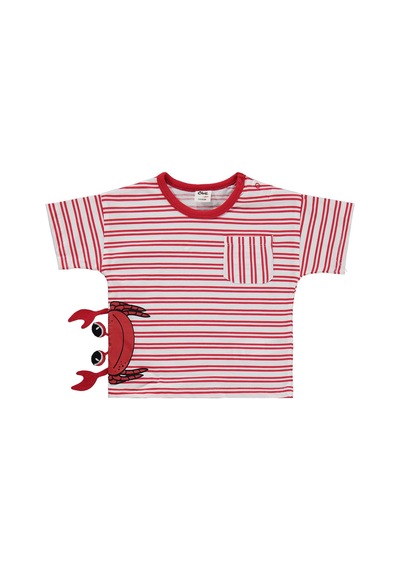 Civil Baby Çizgili 6-18 Ay Takım - Kırmızı
