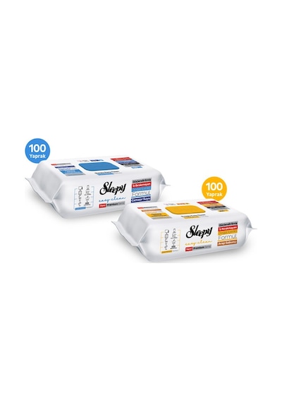 Sleepy Easy Clean Premium Arap Sabunu + Çamaşır Suyu Katkılı Yüzey Temizlik Havlusu Mendili 100+100(200 Yaprak) 