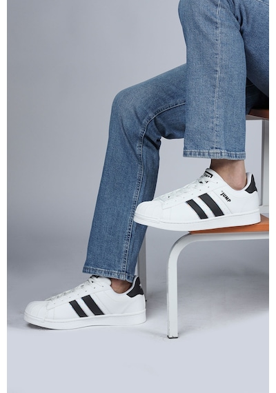 Jump 29055 Beyaz - Siyah Erkek Sneaker Günlük Spor Ayakkabı
