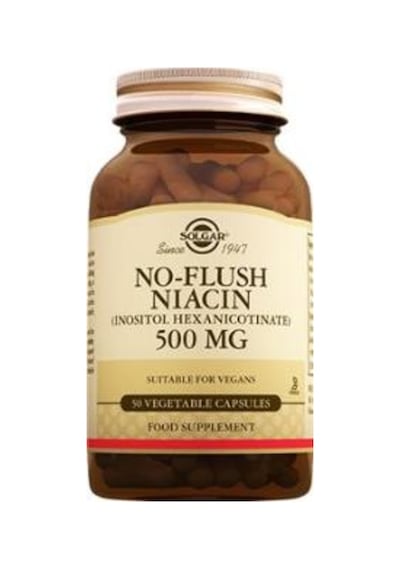 Solgar No-Flush Niacin 500 MG 50  Kapsül