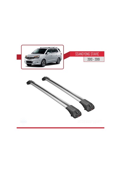 Ssangyong Stavic 2013-2019 Arası İle Uyumlu Ace-1 Ara Atkı Tavan Barı Gri