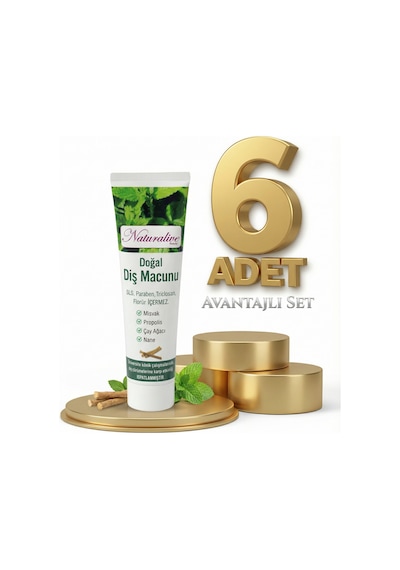 Naturalive Doğal Diş Macunu 6x100 Gr