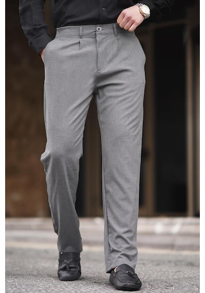Madmext Antrasit Regular Fit Düz Kesim Yan Cepli Erkek Pantolon 6540-antrasit Antrasit