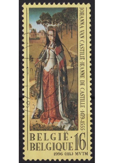 Belçika Pul - Kastilyalı Johanna. Damgalı.