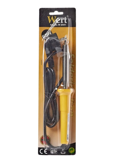Wert W 2441, Lehim Havyası, Gri/sarı, 60watt