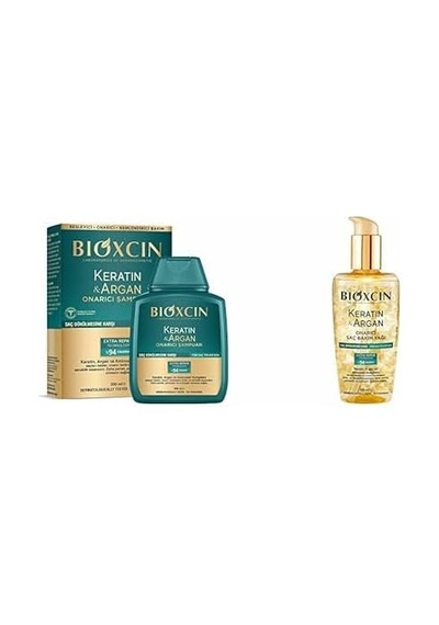 Keratin &amp Argan Onarıcı Şampuan 300 Ml - Yıpranmış Ve Hasar Görmüş Saçlar &amp Bioxcin Keratin &amp Arga