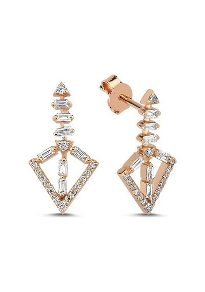 0,55 Karat Pırlantalı Küpe
