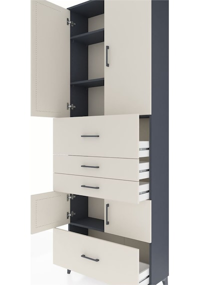 Arges Dolap 4 Raflı 4 Çekmeceli 4 Kapaklı 88x30x243 Antrasit-... Antrasit Arges Dolap 4 Raflı 4 Çekmeceli 4 Kapaklı 88x30x243 Antrasit-... Antrasit