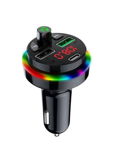 Sprange Stf1 Rgb Işık Pd 25w Qc3.1a Şarj Bluetooth Fm Transmiter