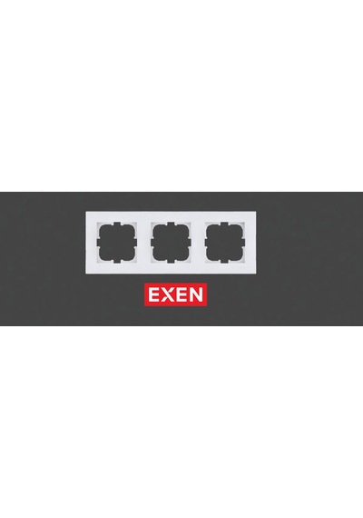 Exen Karell Beyaz Üçlü Çerçeve