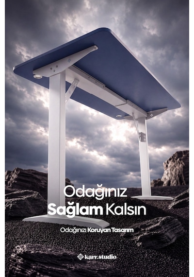 Firmus Dayanıklı Çalışma Masası - 140x70 - Pasifik Mavi
